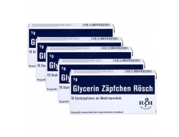 BEST PRICE! 5 pcs. Glycerin suppositories Rösch 1g N10